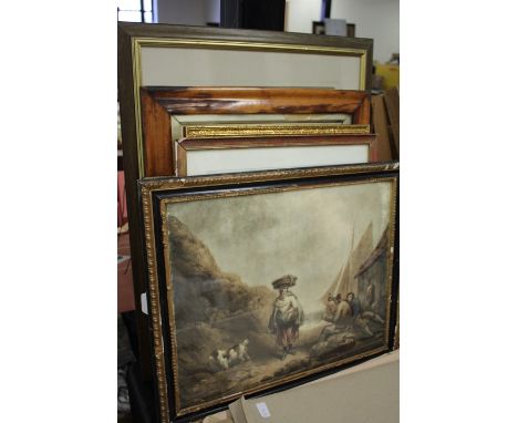 Prints, to include the fisher lady, Wendy Sadler print pencil signed, a French print, Travellers, The daughter of the regimen
