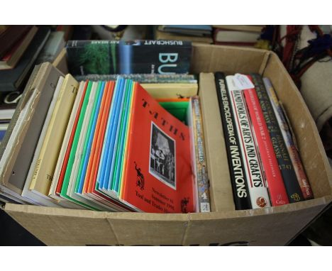 Books covering various subjects, to include RAF Airfields of World War II, Tools and Trades, Purnell's Encyclopedia of Invent