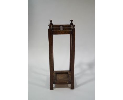 An early 20th century oak stick stand, 74cm x 26cm