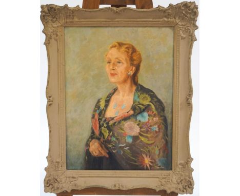 Gladys Denman Portrait of Mrs E.W.E LaneOil on boardsigned lower right58.5cm x 43cm