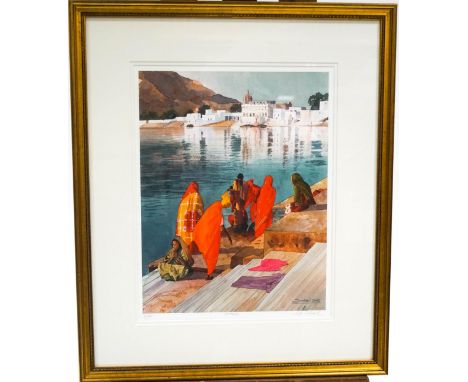 Moish SokalBathersLimited edition coloured print, signed and numbered 8/50 with certificate of authenticity48cm x 37cm