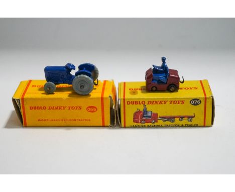 A Dublo Dinky boxed 069 Massey Harris Ferguson Tractor, and a boxed 076 Lansing Bagnell Tractor