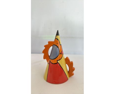 Lorna Bailey limited edition cone-shaped pepper shaker, hand-painted ceramic from Old Ellgreave Pottery, bold Art Deco reviva
