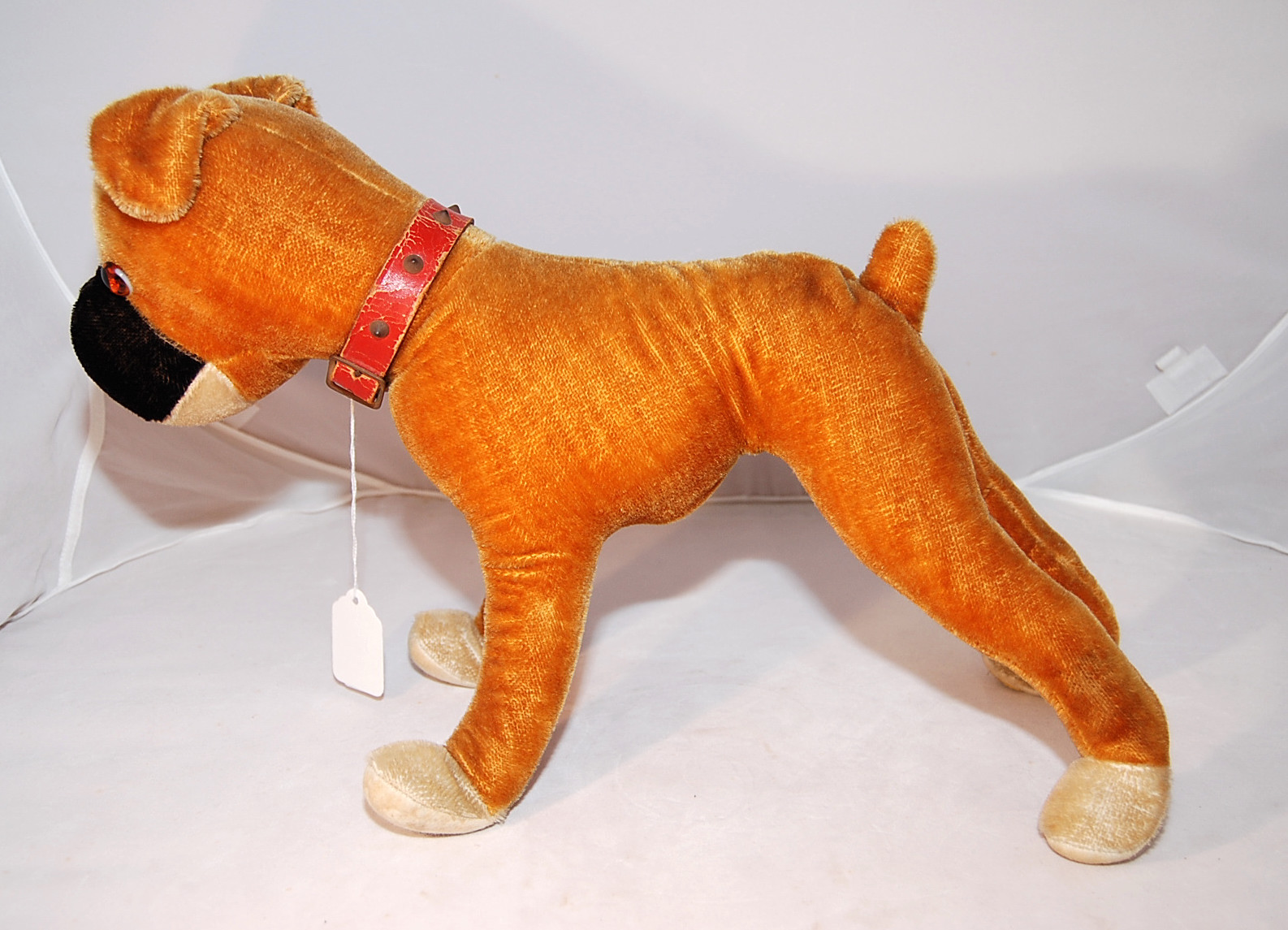 VINTAGE MERRYTHOUGHT BOXER DOG SOFT TOY MADE IN IRONBRIDGE ENGLAND