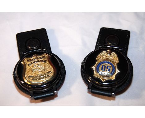 TWO ELVIS BELT STRAP WATCHES, OFFICIAL EPE REG. ITEM BROUGHT BACK HOME FROM MEMPHIS