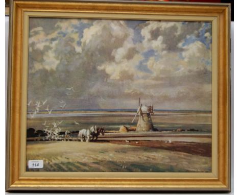 PRINT "THE SENTINAL" (EDWARD SEAGO) 40.5 X 48CM.