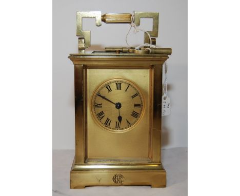 REPEATER CARRIAGE CLOCK BY E.M. & CO. WITH INSCRIPTION "MAN COZENS HARDY COLMAN WITH HIS BROTHER AND SISTERS LOVE ON HIS COMI