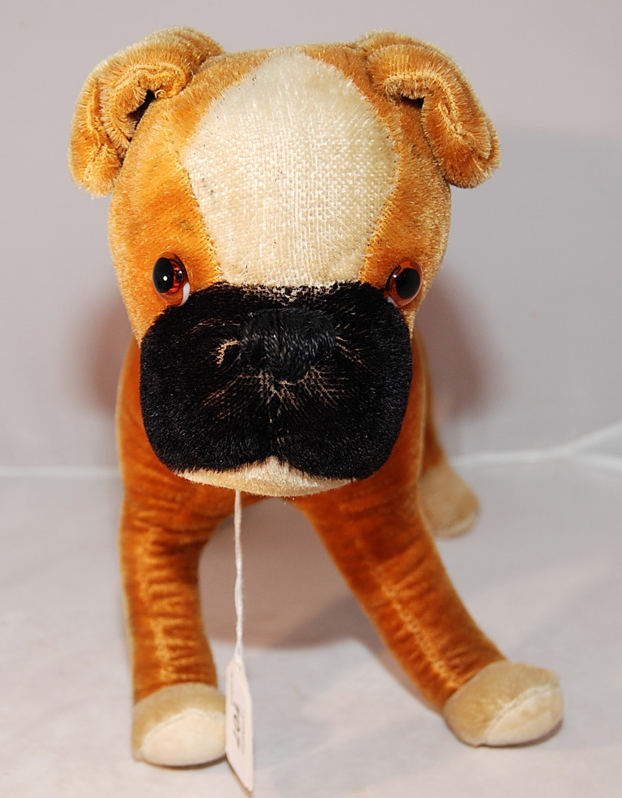 VINTAGE MERRYTHOUGHT BOXER DOG SOFT TOY MADE IN IRONBRIDGE ENGLAND
