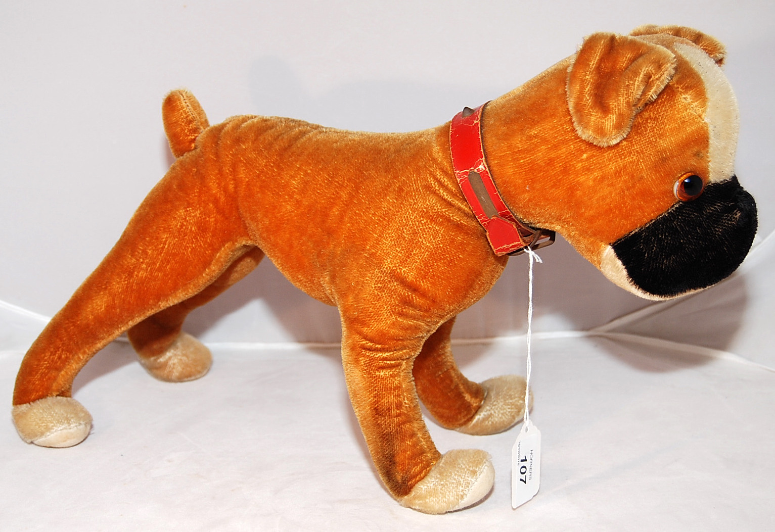 VINTAGE MERRYTHOUGHT BOXER DOG SOFT TOY MADE IN IRONBRIDGE ENGLAND