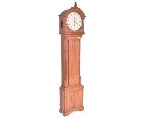 W. Hutton, Edinburgh - A Scottish George III early 19th century flame mahogany cased eight-day movement longcase grandfather'