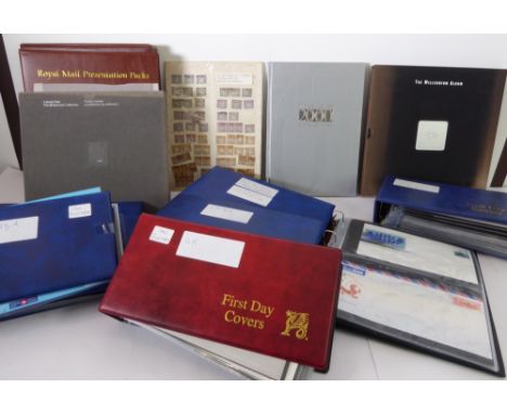 Stamp albums and first day covers to include:a hardbound edition 'Canada Post; The Millennium Collection' (mint condition);a 