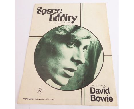 Music memorabilia - David Bowie - Space Oddity. Original UK 1975 sheet music, much rarer than the 1969 version, printed by We