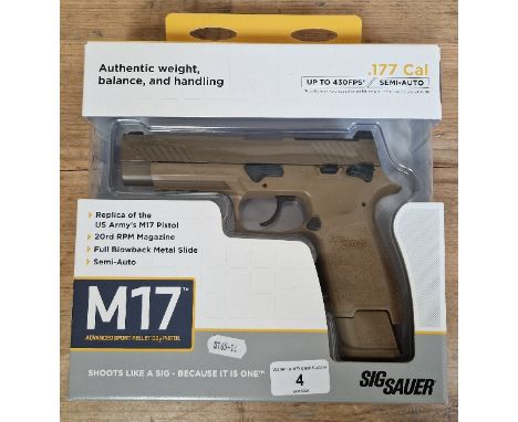A Sig Sauer M17 .177 calibre Co2 air pistol, serial no.18K08776, 20cm long, in original box with manual. (BUYER MUST BE 18 YE
