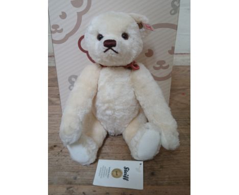 A Steiff limited edition silk bear, 'Bertie', no. 529/2010, with original box and certificate.