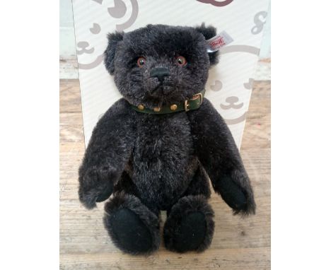 A Steiff limited edition bear, 'Jack - The Rare Black Alpaca Bear', with original box and certificate.