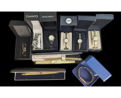 A Collection of Assorted Ladies Wrist Watches various makes and styles, mainly quartz.  All bracelet straps, makes to include