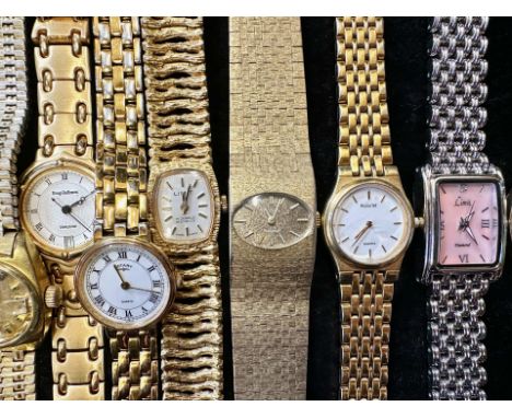 Collection of Gentleman's &amp; Ladies Wristwatches, bracelet and leather straps, comprising Lucerne, Accurist, Krug-Bellman,