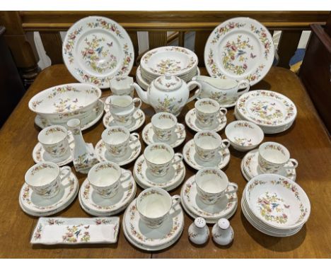 Royal Albert Tea &amp; Dinner Service, Astbury Pattern, 65 Pieces To Include Cups, Saucers, Side Plates, Tea Pot, Dinner Plat