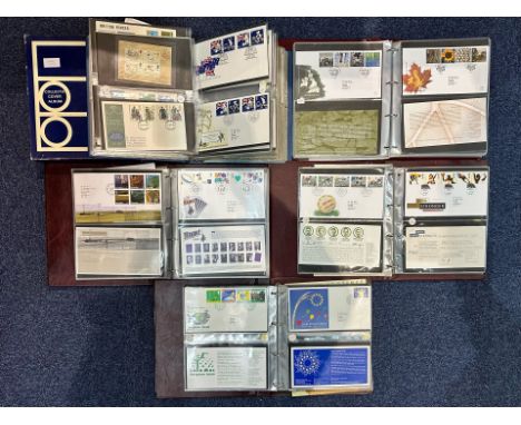 Stamp Interest - Five Albums of First Day Cover Stamps, covering all genres.  Good collection.