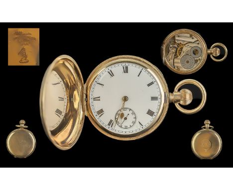 Elgin - Equity Watch Co of Boston U.S.A Gold Filled Good Quality Keyless Full Hunter Pocket Watch. Guaranteed to be of Two Pl