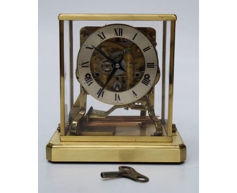 Schatz and Son, a circa 1970's brass cased mantle clock with St Michael, Whittington and Westminster gong striking movement a