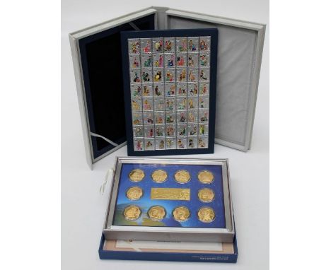Various Olympic memorabilia comprising a framed set of twenty eight enamel badges relating to the Sydney 2000 Olympic games, 