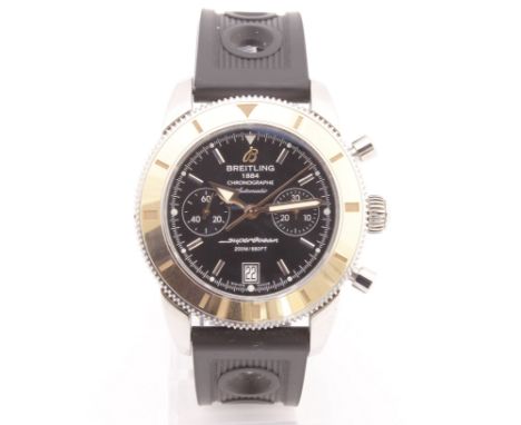 POLICE > BREITLING Super Ocean Automatic chronograph wristwatch, model no. U23370 & serial no. 2379586, no box or papers, wor