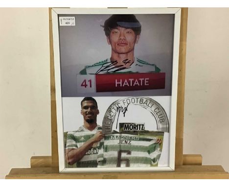 CELTIC, TWO SGNED PICTURES, Tony Ralston, Rio Hatate, these also with Moritz Jenz, also a signed Charlie Mulgrew picture