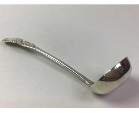 COLLECTION OF SILVER AND OTHER SPOONS, including souvenir spoons, teaspoons, sauce ladle and condiment spoons