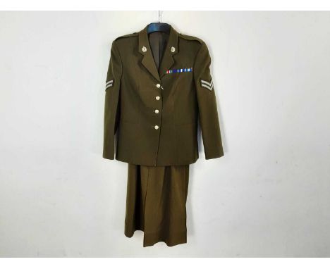 GROUP OF MILITARY UNIFORMS, including a British Army uniform, a British Police uniform jacket, a British Royal Navy uniform j
