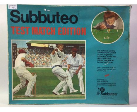 SUBBUTEO TEST MATCH EDITION CRICKET ALONG WITH MONOPOLY both boxed