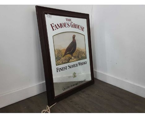 PAIR OF FAMOUS GROUSE MIRRORED LIGHT BOXES, each framed70cm x 55cm 