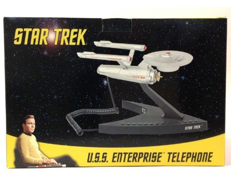 STAR TREK USS ENTERPRISE TELEPHONE, boxedUnable to confirm if in working order as the item has not been PAT tested