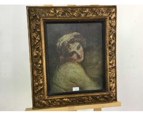 AFTER GEORGE LAW BEETHOLME (BRITISH fl. 1847 - 1878), WATERFALL  colour print, along with another print depicting a bust leng