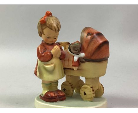 GROUP OF HUMMEL/GOEBEL FIGURES, comprising 'Proud Moments' No. 800, 'Umbrella Boy' No. 152/A 2/0, 'Doll Mother No. 67 and 'Ce