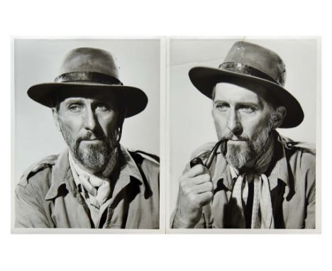 'She', 1965, a Hammer Film Production, three black and white portrait photographs of Peter Cushing as Professor Holly and 'Th
