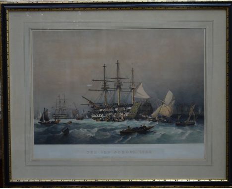 A 19th century hand coloured lithograph 'The Old School, 1755: Eight months to India', published Lloyd Brothers, after Day &a