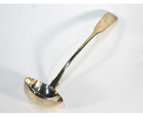 A William IV Scottish silver fiddle pattern soup ladle, James Crichton (possibly), Glasgow 1833, 7.4oz (231g)