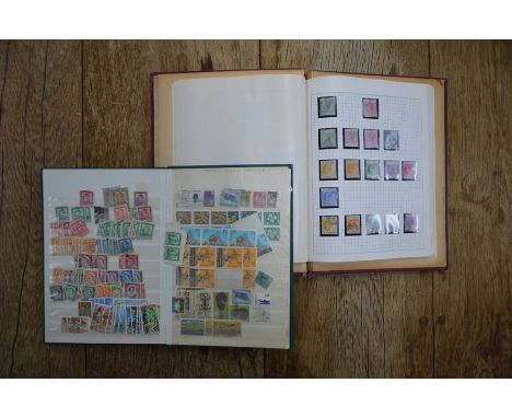 A well-presented pair of stamp albums, giving representative collection of Britsh stamps, 1840-1970 with manuscript history (