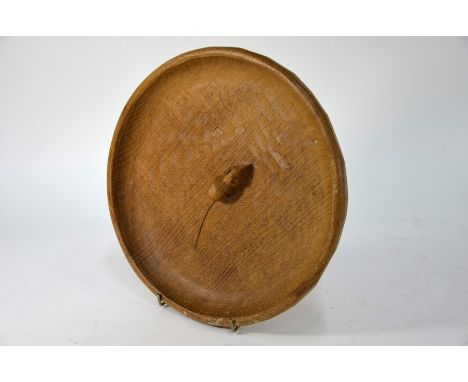 A Thompson of Kilburn 'Mouseman' adzed fruit bowl, 29.5cm diam&nbsp;good condition overall, circa 1970's ?