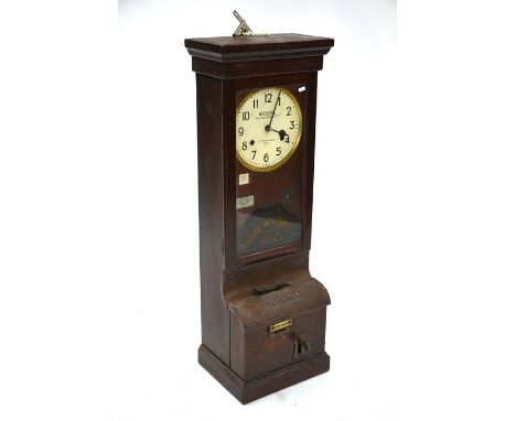 The National Time Recording Co Ltd, a vintage time recorder, old, dirty but appears complete, 107 cm h