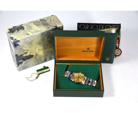 A gentleman's stainless steel Rolex Oyster Perpetual Date Superlative Chronometer wristwatch no 7093907, with original case, 