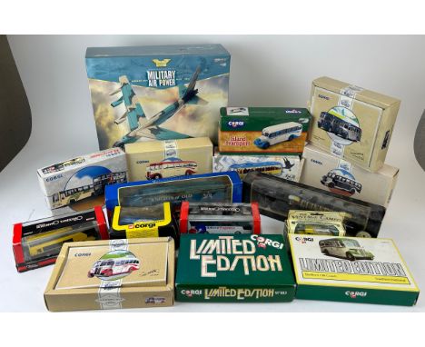 A COLLECTION OF BOXED CORGI TOYS TO INCLUDE BUSES (Qty)**Please note this lot will be available for collection at an offsite 