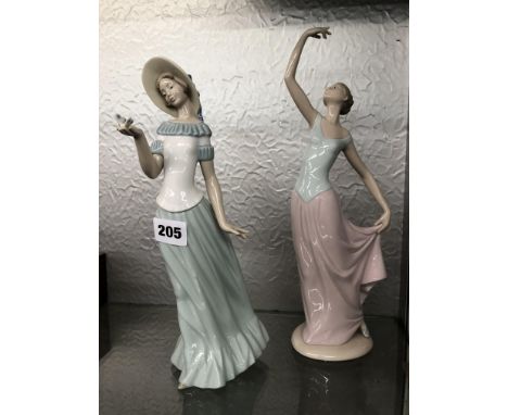 TWO NAO PORCELAIN GIRL FIGURES