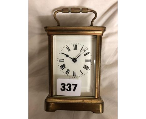 ACC BRASS CARRIAGE CLOCK WITH KEY