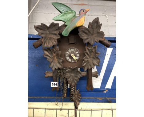 BAVARIAN STYLE CUCKOO CLOCK WITH TWO WEIGHTS 