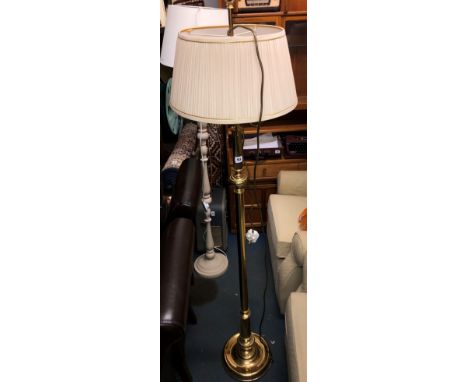 BRASS REGENCY STYLE FOUR LIGHT LAMP STANDARD