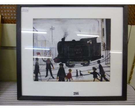 Level Crossing 1946' print by L S Lowry
