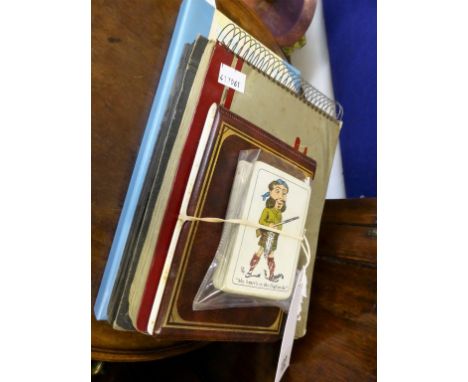 A quantity of local postcards, tea cards, Guernsey foorball cigarette cards & playing cards (5)