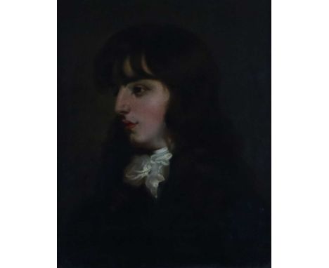 19th Century British School, After Sir Thomas Lawrence, Portrait of William Linley, oil on canvas, framed. Measurements 53.5 
